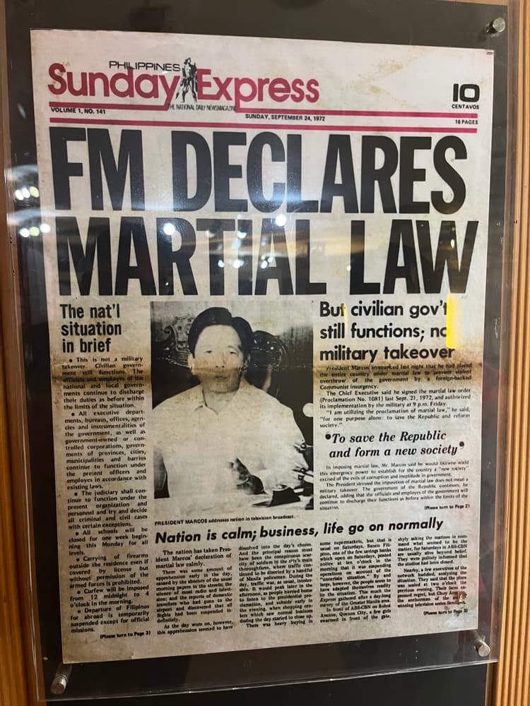Nation is calm; business, life go on normally - The Daily Express was the only newspaper allowed to circulate upon the declaration of Martial Law.